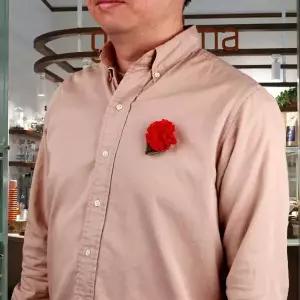 [골드스마일]코사지 레드 카네이션 꽃