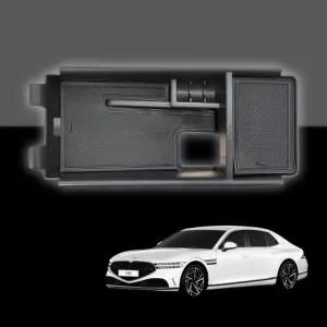 아트로마콘솔트레이올뉴G90적용차량정리함 올G90 노이즈방지 파티션 수납 자동차 칸막이