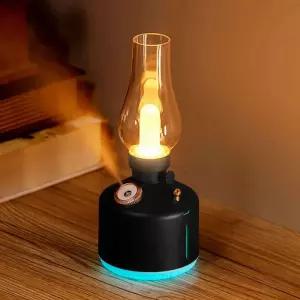 (웰스온) 라이프 USB 무선 무드등 가습기(280ml) (블랙)테이블 집들이선물 탁상용 등가 USB등 인테리어등