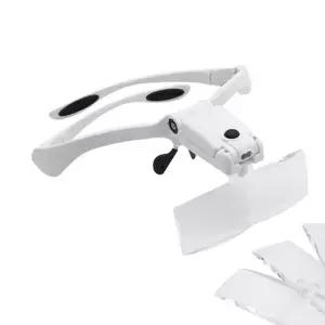 안경형 LED 헤드라이트 고배율 캡형 확대경 돋보기노안 접이식 폴딩 부모님선물 목걸이 휴대용