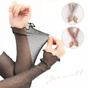 주우몰 골프 운전 일반형 장갑 시스루 팔토시 쿨러닝 등산 손등커버 쉬폰 레이스 롱장갑 스포츠 자외선차단