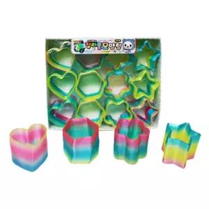 칼라풀 모양링 1타 12개입레인보우링장난감 칼라링 링장난감 손장난감 어린이 레인보우링