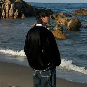 남친 단정한 항공 점퍼 레더 코트 추동 루즈핏 야구복 에비에이터 가죽 재킷 DUCHI4