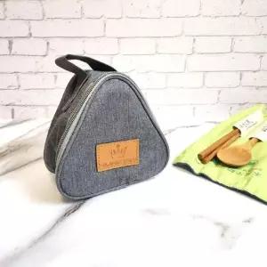 [셀러에이드]보온보냉 도시락가방 미니 그레이 삼각