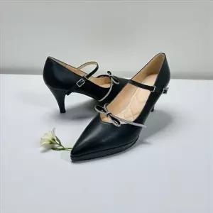 [갤러리아] 고세 데일리 여성 러블리 가보시 큐빅리본 메리제인 펌프스 GDP6S014 블랙 8cm