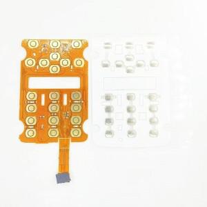 모토로라호환 MTP3150 라디오 워키 토키 액세서리 용 리본 플렉스 케이블 스티커가있는 숫자 키패드 버튼