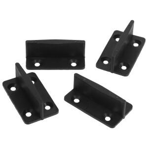 4개입 슬라이딩 헛간 문 바닥 가이드 내구성 있는 플라스틱 하드웨어  작동 옷장 하단 바이패스 키트