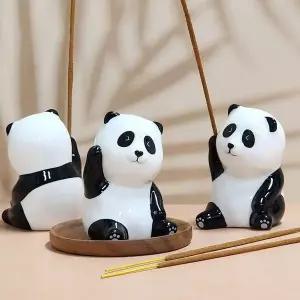 [에이치플러스몰]스틱 든 인센스 홀더 판다 손을