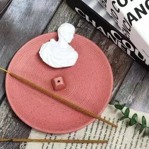 [에이치플러스몰]인센스 핑크 홀더 스틱 접시형