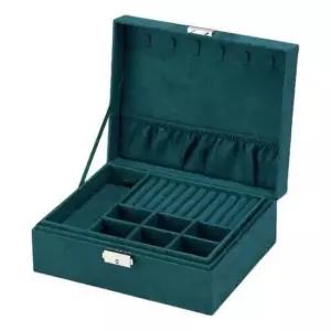 잠금기능 인기 2층 벨펫 보석함 감성 악세사리 미니 보석함 시계 케이스 귀걸이