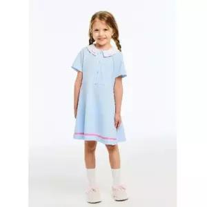 [갤러리아] 베네통키즈 피케 플레어 카라 원피스 QAOP12631_LB(라이트블루)