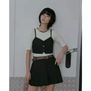 [갤러리아] LAP (SET-상의)스트라이프 크랍 베스트 AS1WV260