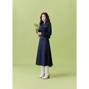 [갤러리아] [26SS] 메탈포인트 벨티드 데님 A라인 언발스커트 (BMSKC2361)BMS2361