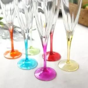 [무료배송] 이태리 RCC 레인보우 샴페인잔 6P 세트