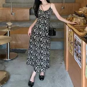 비욘드라이프J CUM 우아한 플라워 뷔스티에 롱 원피스