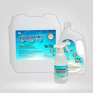 테이블싹2.5L1개 다목적크리너 살균99.9% 탈취 테이블클리너 기름때 도마 주방용기