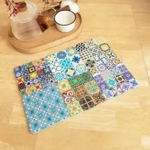 아줄레주 사각형 세라믹 컵 코스터 6개 세트