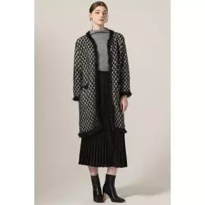 [요이츠] 트위드 롱 라운드 가디건_YH10WNKCD01