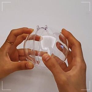 [2개구성] 4개 9cm 둥근 원형 뽑기 아릴 트리장식 행잉 빈 추첨 투명 캡슐 크 구 볼 플라스틱 AWFG0SY4