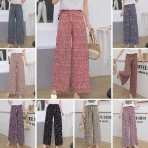 쿨 팬츠 몸빼바지 9부 할머니 바지 고무줄 밴딩 꽃무늬바지 쿨팬츠 몸빼바지 꽃바지