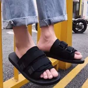 데일리 더블 스트랩 슬리퍼 푹신한 스트랩 슬리퍼 여자 여름 바캉스