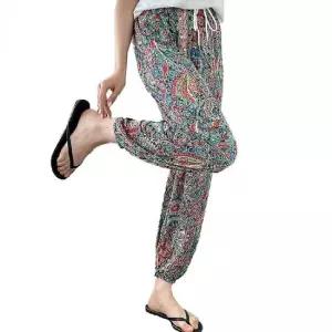 조거바지 고무줄 쿨팬츠 여름 여자 캐주얼룩 쿨팬츠 밴딩바지 냉감바지 여자쿨조거팬츠