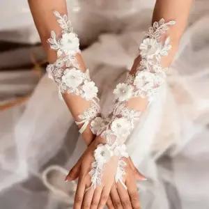 BS 꽃 시스루 롱토시 망사 손등 토시 팔토시 웨딩 행사용 웨딩망사장갑 웨딩롱토시 롱장갑