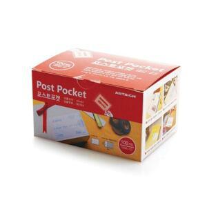 [2개구성] 포스트 꽂이 게시판 이름표 명함 세로 100매 케비넷 결재서류 분류 스티커 포켓 종이 AW47F06B