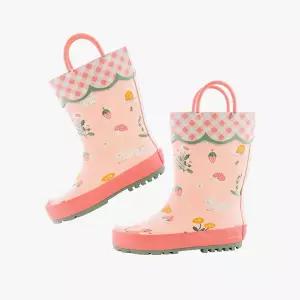 프린티드 레인부츠 스트로베리 필드