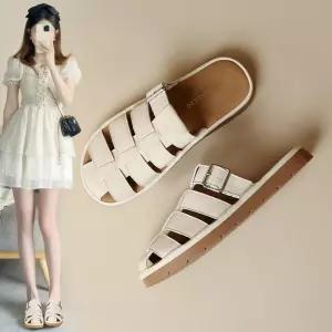 빈티지 여성 플랫 슈즈 돈코 샌들 두루두루 스트랩 슬리퍼 신발 아웃사이즈어 패션 경우 M스포5