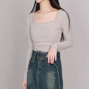 골지 나시 레이어드 긴팔티 투피스 SET 오프숄더 세트 긴팔