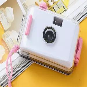 메가디자인 방수 토이카메라 화이트핑크 아날로그필름카메라