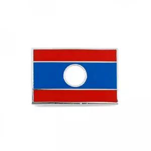 라오스 국기 뱃지