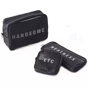 빠띠라인 레터메쉬 3종 여행용 파우치용품치 캐리어정리 정리치 화장품치 매쉬치 쉬치 파우치 치세트 소품