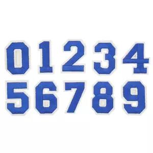 블루 넘버 모자 의류 포인트 패치 10개입 와펜 옷리폼장식