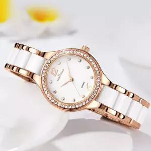 여성 메탈시계 세라믹 손목시계 고급 명품 큐빅시계 K-8058