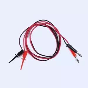 IC 집게형 리드봉 바나나 플러그 케이블 2선-Black R