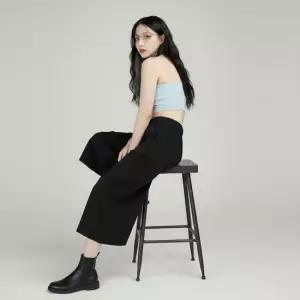 여성용 린넨 와이드 팬츠 시원한 데일리 룩 치마바지