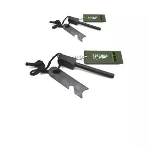 불 지피고 조난시 위험을 알리는 호루라기 세트 X 2개캠핑준비 서바이벌 용품 파이어스타터 시위험 알리는