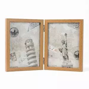 접이식 2단 양면 액자(5x7) 분할 스토리포토액자 인테리어 웨딩 베이비 돌사진 프레임 거실 세트 소품 5X7