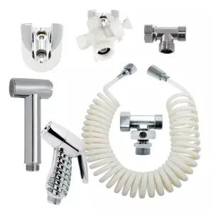 다용도호스 욕실 베란다 물호스 스프레이건 세트청소 코일 변기샤워기 분사기 미니건 스프링 변기옆 변기건