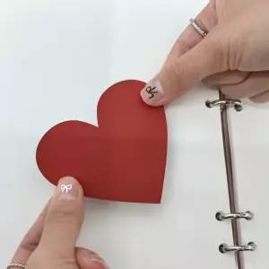 DOMOA 하트 스크래치 복권 스티커 레드 10P 카드 만들기 제작