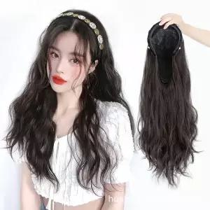 여성 머리띠 긴가발 부분가발 헤어밴드 패션 촬영소품 WFHVY9Q