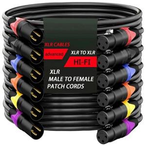 전문 녹음 연장 라인 용 XLR 남성-XLR 여성 케이블 밸런스드 믹서 스피커 호환 앰프 라이브 마이크