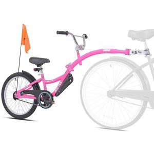 카잠 공동 조종사 자전거 트레일러 - 조절 가능한 BMX 스템과 핸들바가 있는 20인치 자전거 트레일러 - 가벼운 알루미늄 프레임과 자전거용 패딩 안장 - 가족 놀이기구에 완벽합니다