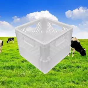 우유박스 흰색 4개/캠핑 식품 밀크 우유상자 정리 수납함