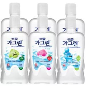 어린이가그린 아동가글 380mlx6개/사과/딸기/청포도맛