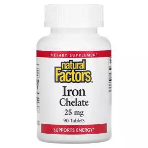 내추럴팩터스 철분 아이언 Iron Chelate 25mg 90정