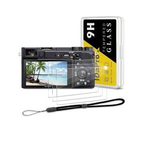 iDaPro 소니 알파 A6600 A6400 A6300 A6100 A6000 A5000 및 핸드 랜야드용 액정보호필름 [3+1팩] 강화 유리 쉬운 설치