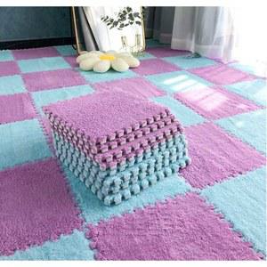 뽀글이 타일 퍼즐 10개 조립식 핑크진한핑크 보온 타일카페트 카펫 카페트 방지